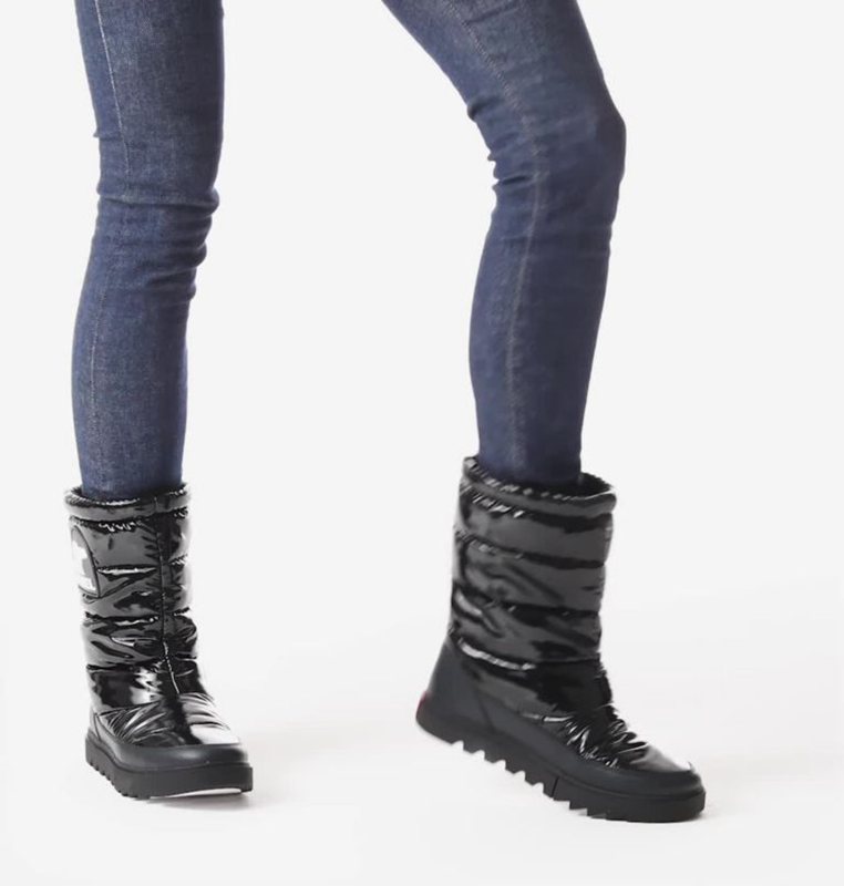 Sorel Kadın Joan Of Arctic™ Next Lite Mid Puffy Kısa - Kar Botu Siyah - 307-WFDCIK